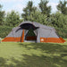 Gezinstent met dak Grijs en Oranje 721 x 335 x 212 cm
