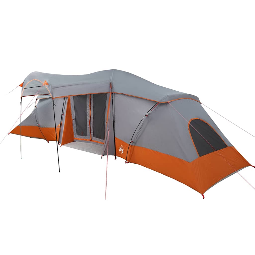 Gezinstent met dak Grijs en Oranje 721 x 335 x 212 cm