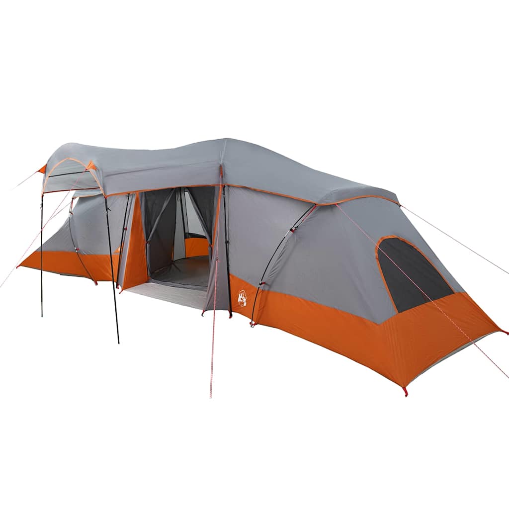 Gezinstent met dak Grijs en Oranje 721 x 335 x 212 cm