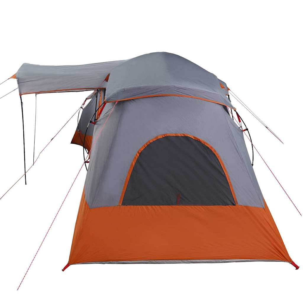 Gezinstent met dak Grijs en Oranje 721 x 335 x 212 cm