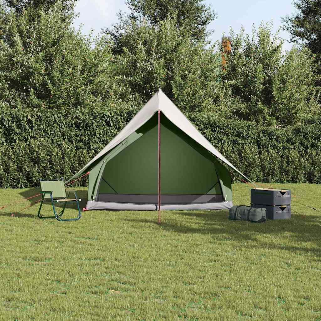 Gezinstent met dak Groen en Wit 220 x 220 x 184 cm