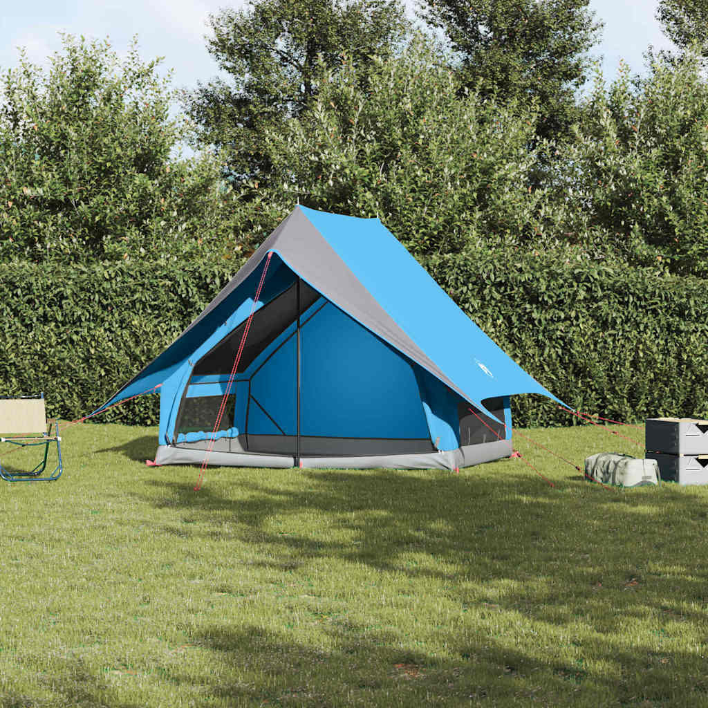 Gezinstent met dak Blauw en Grijs 220 x 220 x 184 cm