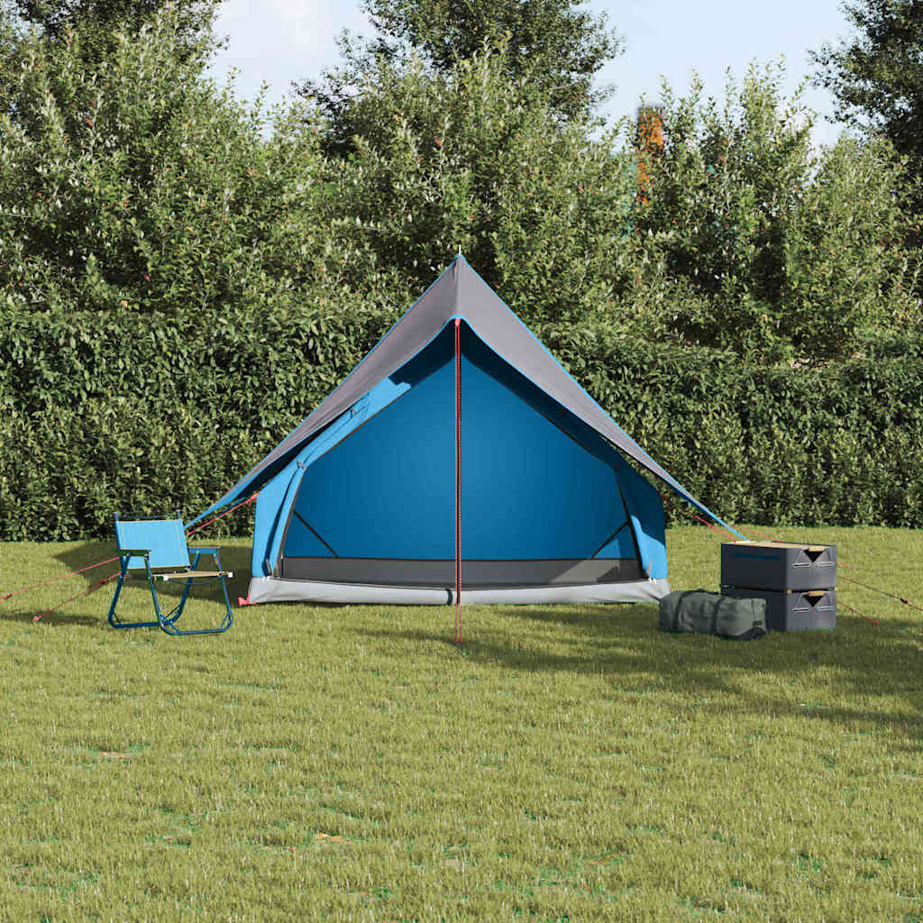 Gezinstent met dak Blauw en Grijs 220 x 220 x 184 cm