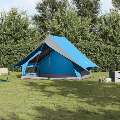 Gezinstent met dak Blauw en Grijs 256 x 256 x 185 cm