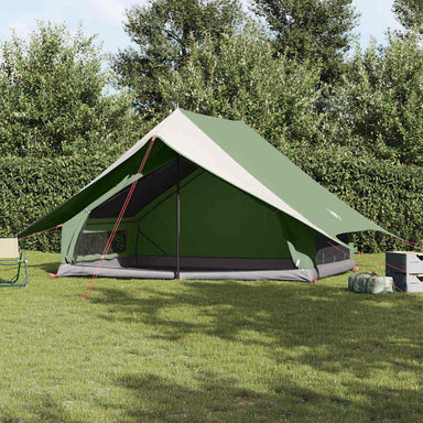 Gezinstent met dak Groen en Wit 315 x 286 x 200 cm