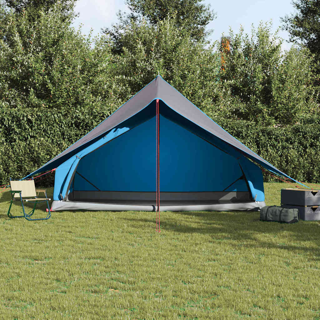 Gezinstent met dak Blauw en Grijs 315 x 286 x 200 cm
