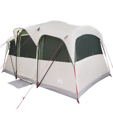 Gezinstent Wit en Groen 435 x 255 x 216 cm Polyester en staal