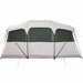 Gezinstent Wit en Groen 435 x 255 x 216 cm Polyester en staal
