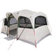 Gezinstent Wit en Groen 435 x 255 x 216 cm Polyester en staal