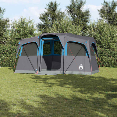 Gezinstent Blauw en Grijs 435 x 255 x 216 cm Polyester en staal