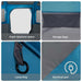 Gezinstent Blauw en Grijs 435 x 255 x 216 cm Polyester en staal