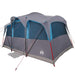Gezinstent Blauw en Grijs 435 x 255 x 216 cm Polyester en staal