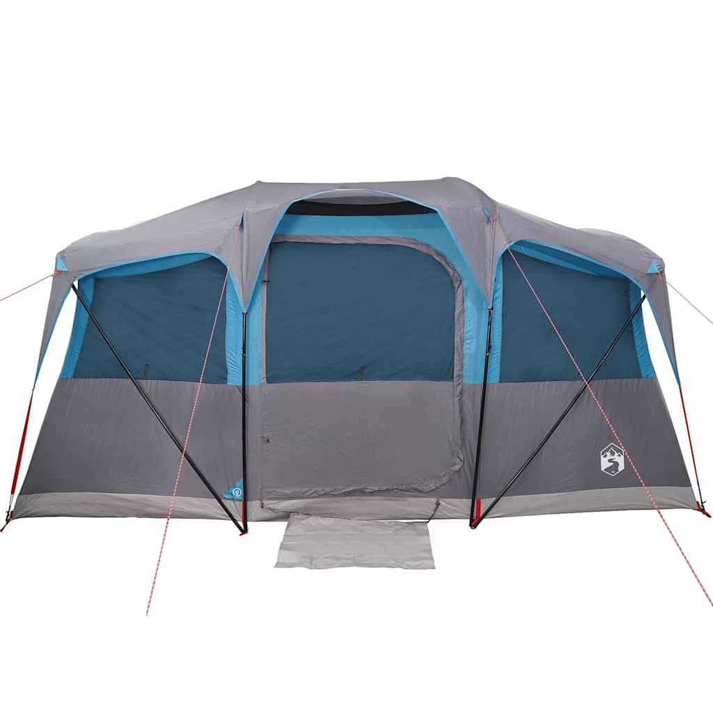 Gezinstent Blauw en Grijs 435 x 255 x 216 cm Polyester en staal