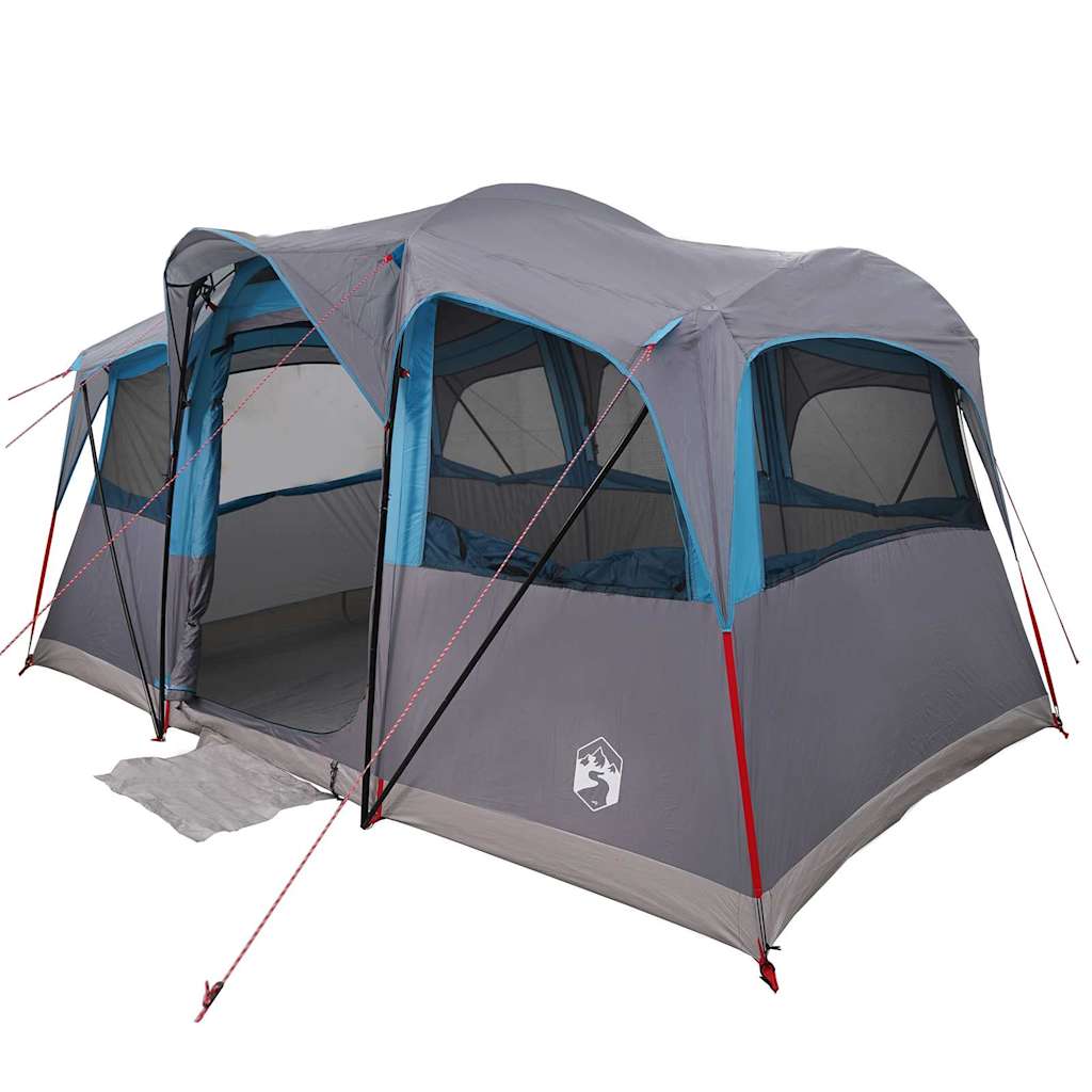 Gezinstent Blauw en Grijs 435 x 255 x 216 cm Polyester en staal
