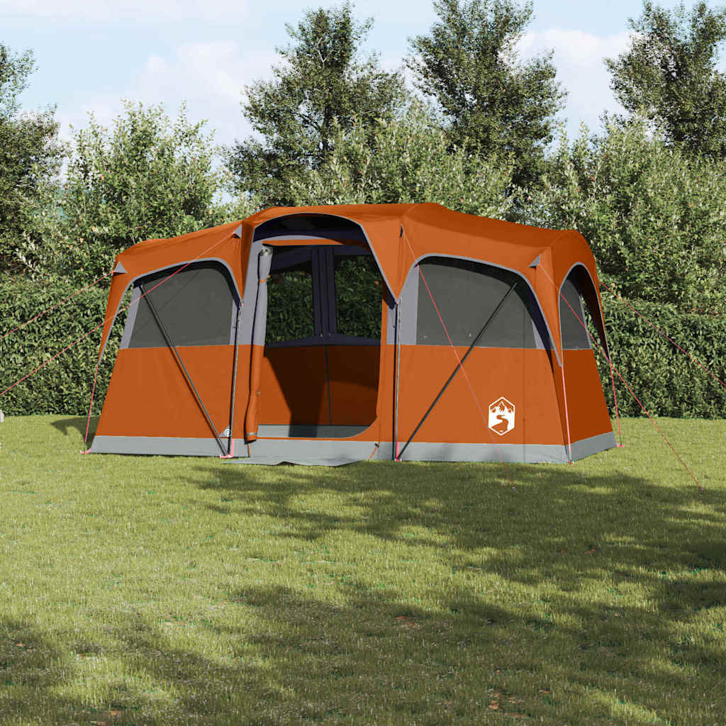 Gezinstent met dak Oranje en Oranje 435 x 255 x 216 cm