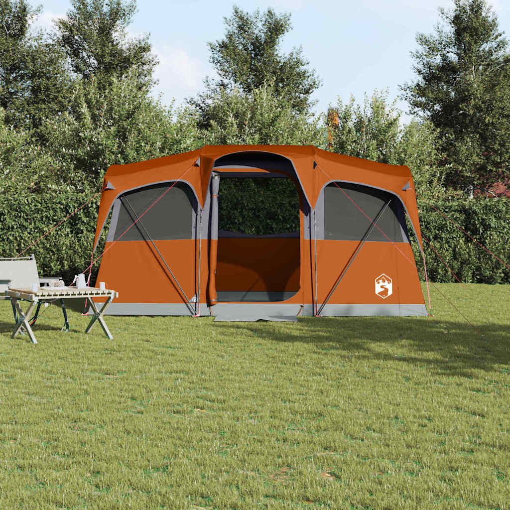 Gezinstent met dak Oranje en Oranje 435 x 255 x 216 cm