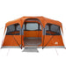 Gezinstent met dak Oranje en Oranje 435 x 255 x 216 cm