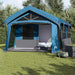 Gezinstent met dak Blauw en Grijs 620 x 322 x 240 cm Polyester