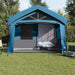 Gezinstent met dak Blauw en Grijs 620 x 322 x 240 cm Polyester
