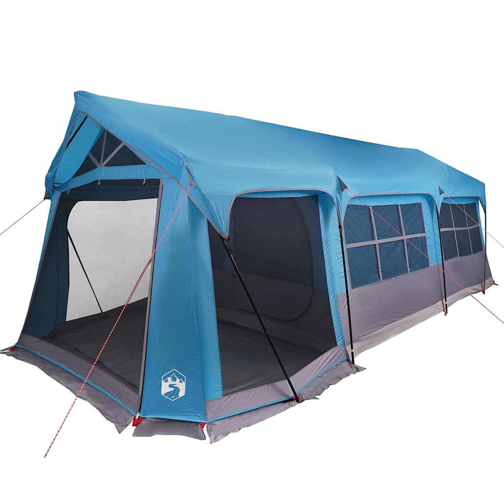 Gezinstent met dak Blauw en Grijs 620 x 322 x 240 cm Polyester