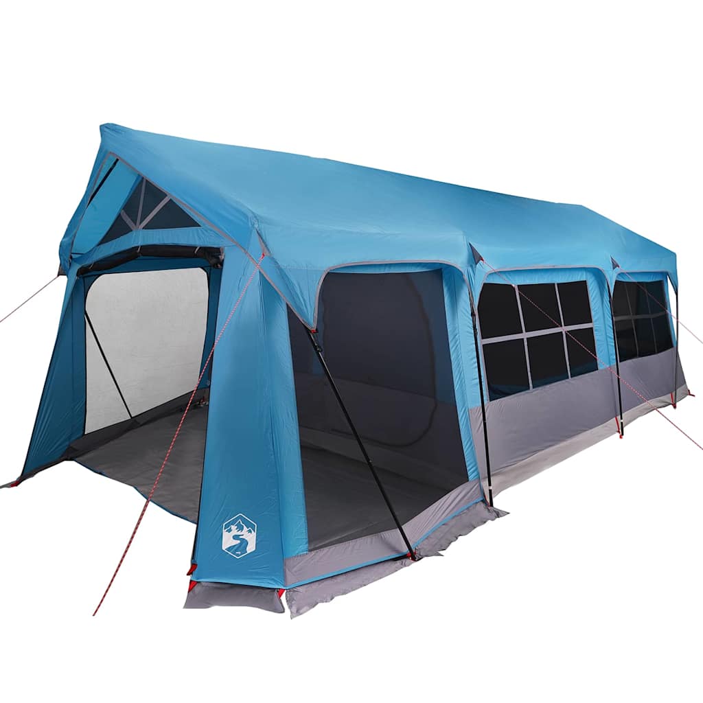 Gezinstent met dak Blauw en Grijs 620 x 322 x 240 cm Polyester