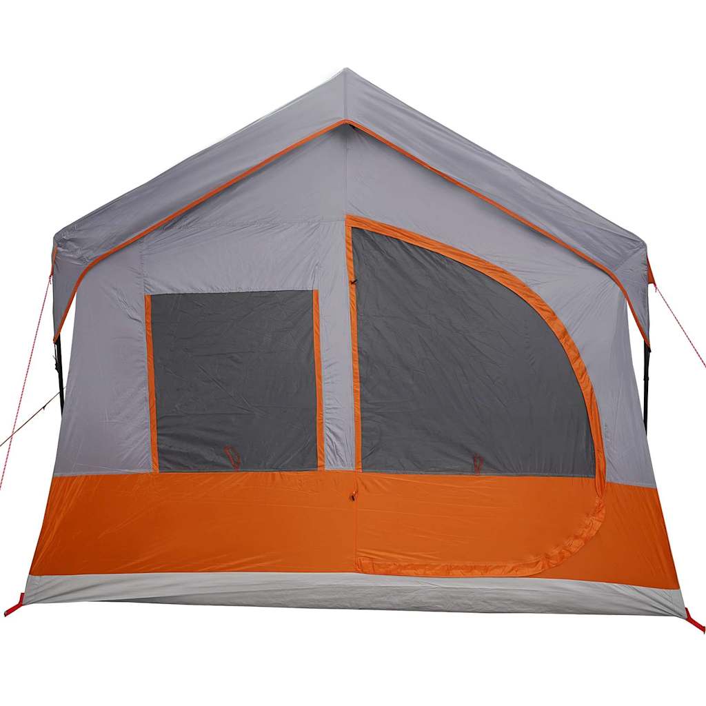 Gezinstent met dak Grijs en Oranje 620 x 322 x 240 cm Polyester