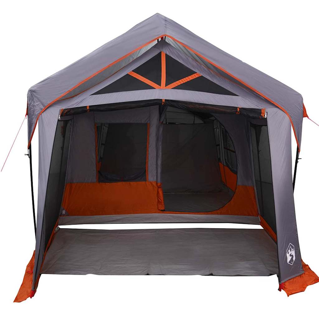 Gezinstent met dak Grijs en Oranje 620 x 322 x 240 cm Polyester