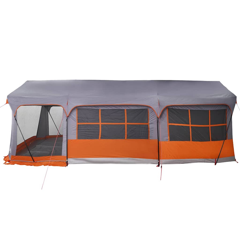 Gezinstent met dak Grijs en Oranje 620 x 322 x 240 cm Polyester