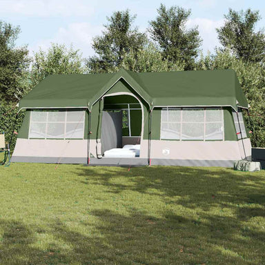 Gezinstent Groen en beige 622 x 295 x 238 cm Polyester en staal