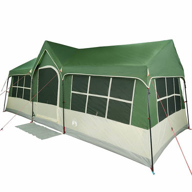 Gezinstent Groen en beige 622 x 295 x 238 cm Polyester en staal