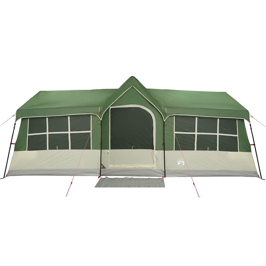 Gezinstent Groen en beige 622 x 295 x 238 cm Polyester en staal