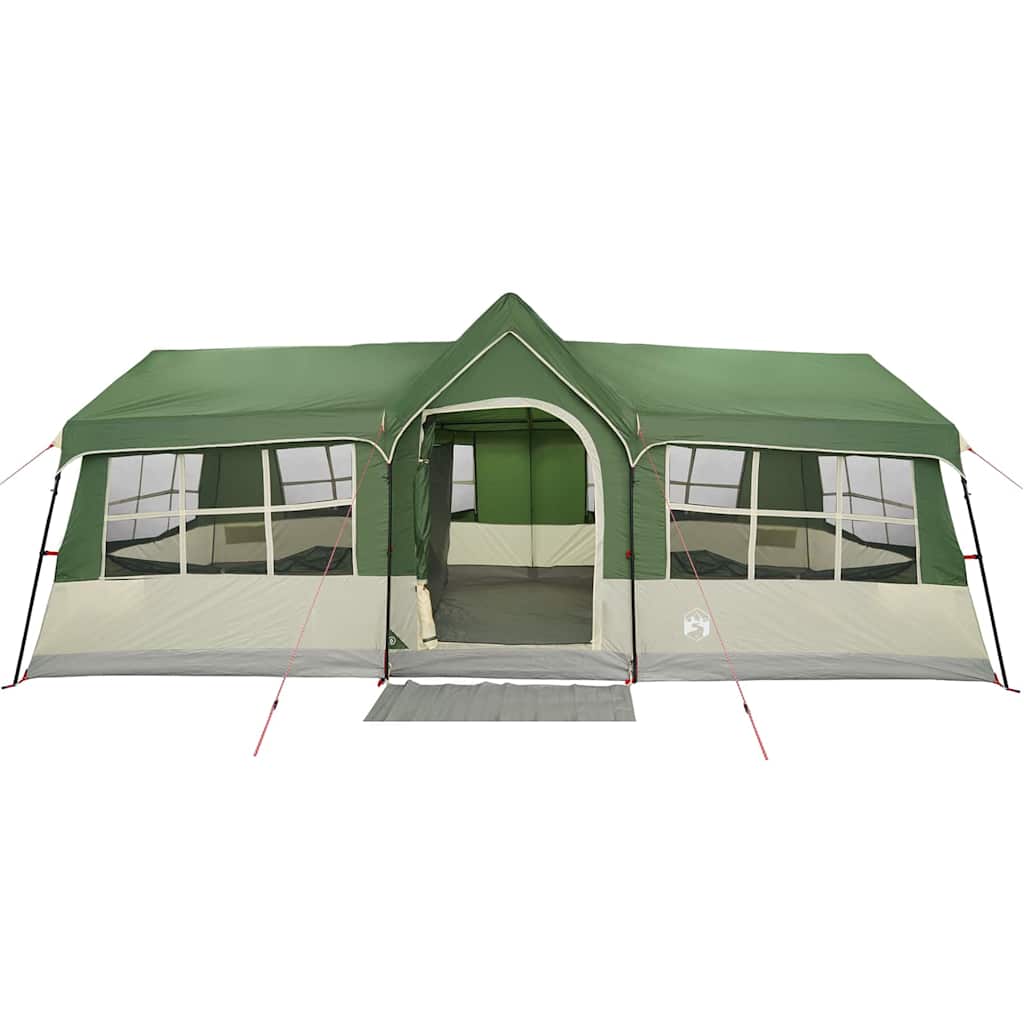 Gezinstent Groen en beige 622 x 295 x 238 cm Polyester en staal