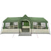 Gezinstent Groen en beige 622 x 295 x 238 cm Polyester en staal