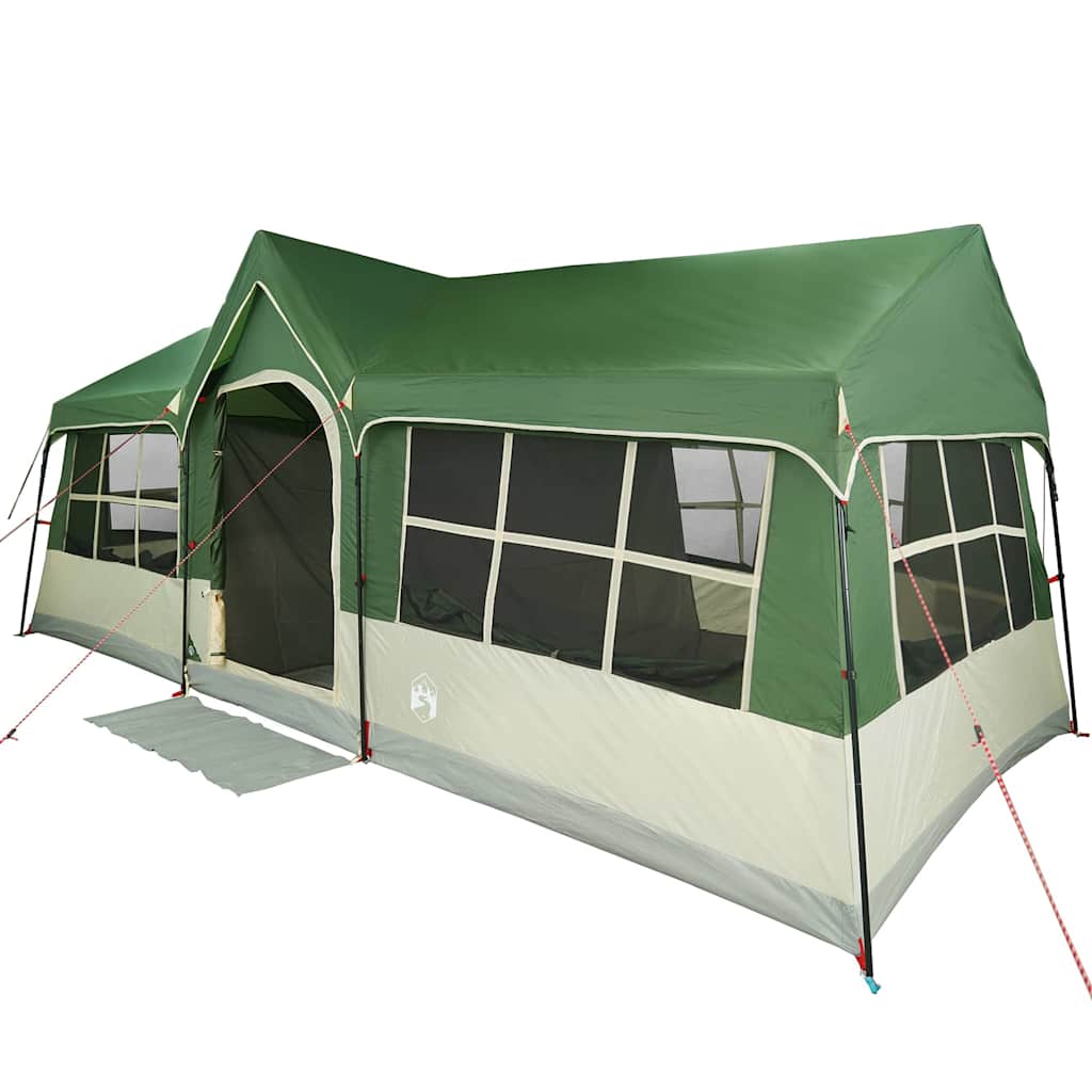 Gezinstent Groen en beige 622 x 295 x 238 cm Polyester en staal