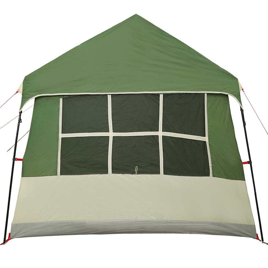 Gezinstent Groen en beige 622 x 295 x 238 cm Polyester en staal