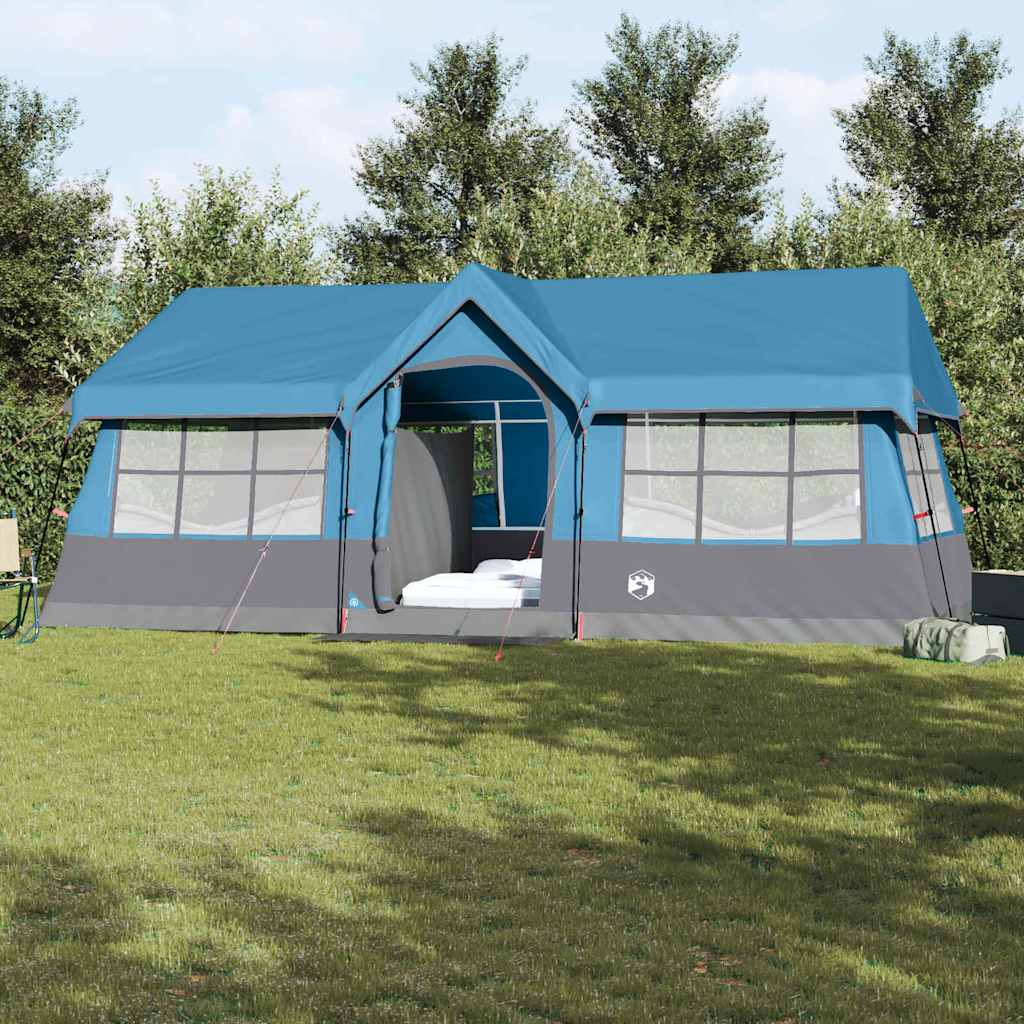 Gezinstent Blauw en Grijs 622 x 295 x 238 cm Polyester en staal