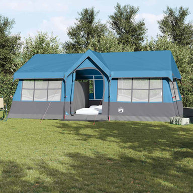Gezinstent Blauw en Grijs 622 x 295 x 238 cm Polyester en staal