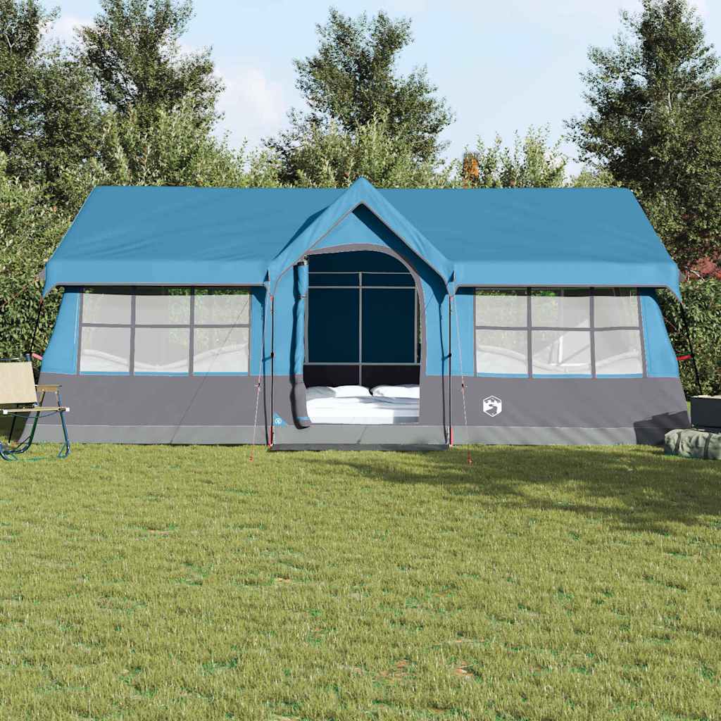 Gezinstent Blauw en Grijs 622 x 295 x 238 cm Polyester en staal