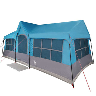 Gezinstent Blauw en Grijs 622 x 295 x 238 cm Polyester en staal