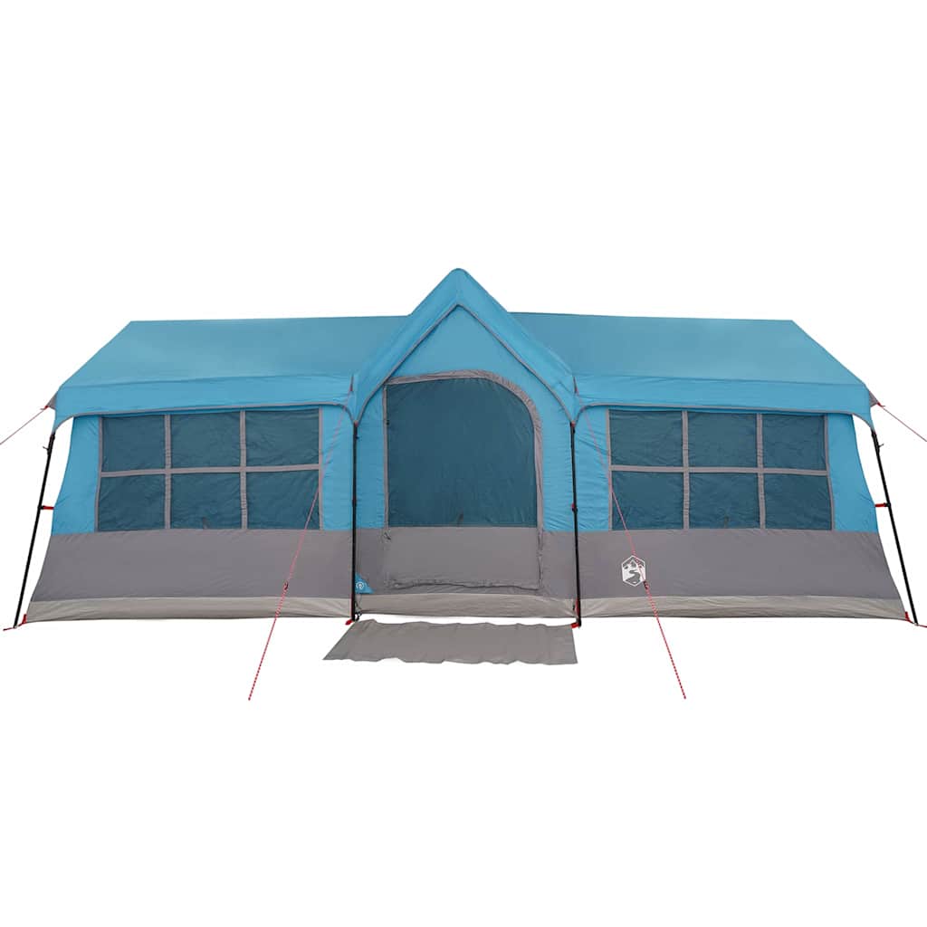 Gezinstent Blauw en Grijs 622 x 295 x 238 cm Polyester en staal