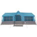 Gezinstent Blauw en Grijs 622 x 295 x 238 cm Polyester en staal