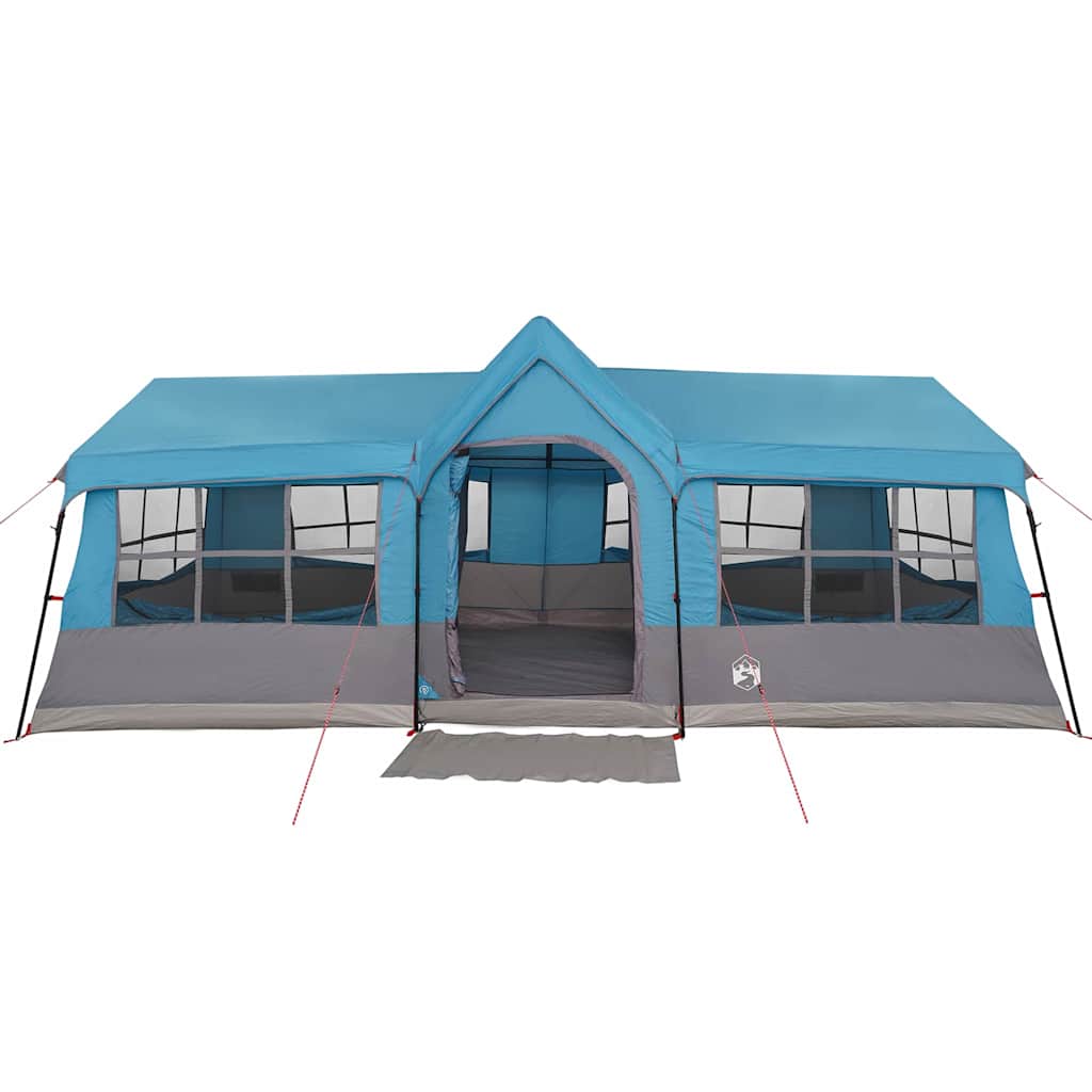 Gezinstent Blauw en Grijs 622 x 295 x 238 cm Polyester en staal