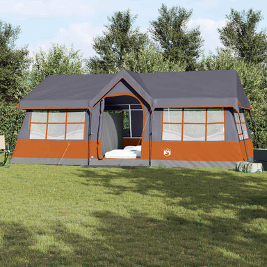 Gezinstent met dak Grijs en Oranje 622 x 295 x 238 cm