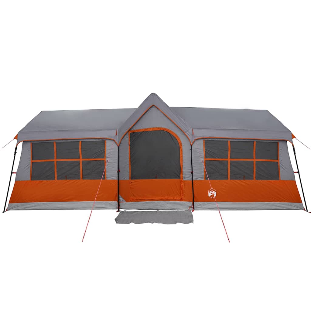 Gezinstent met dak Grijs en Oranje 622 x 295 x 238 cm