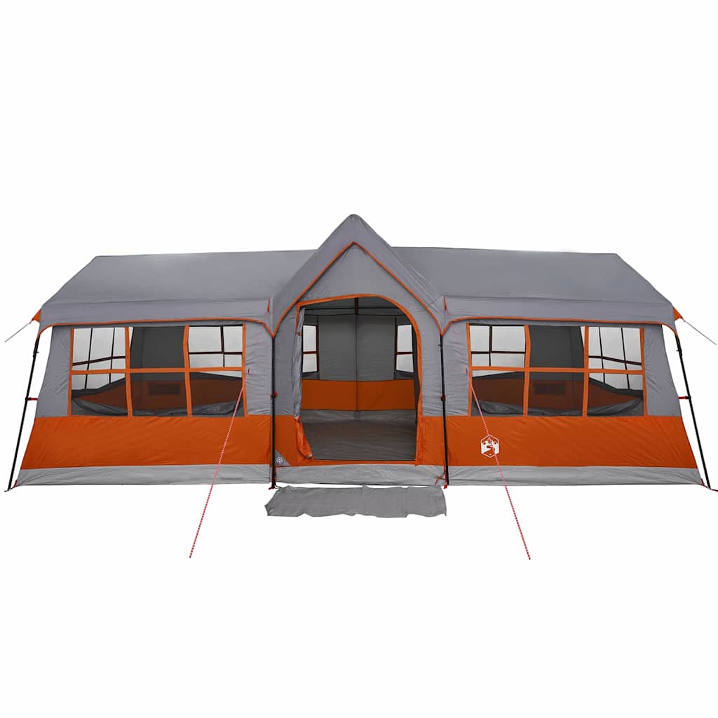 Gezinstent met dak Grijs en Oranje 622 x 295 x 238 cm