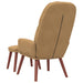 Relaxstoel met voetenbank fluweel bruin