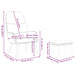 Relaxstoel met voetenbank fluweel blauw