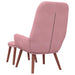 Relaxstoel met voetenbank fluweel roze