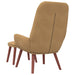 Relaxstoel met voetenbank fluweel bruin