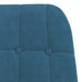 Relaxstoel met voetenbank fluweel blauw